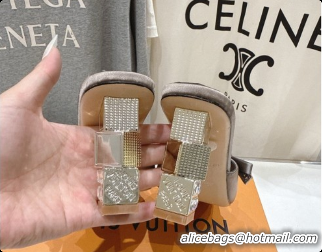 Popular Style Louis Vuitton LV Cube Mule in Grey Satin Pre-Fall 6073037 2026