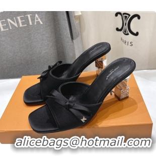 Duplicate Louis Vuitton LV Cube Mule in Black Satin Pre-Fall 6073041 2026