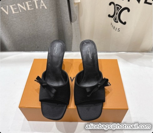 Duplicate Louis Vuitton LV Cube Mule in Black Satin Pre-Fall 6073041 2026