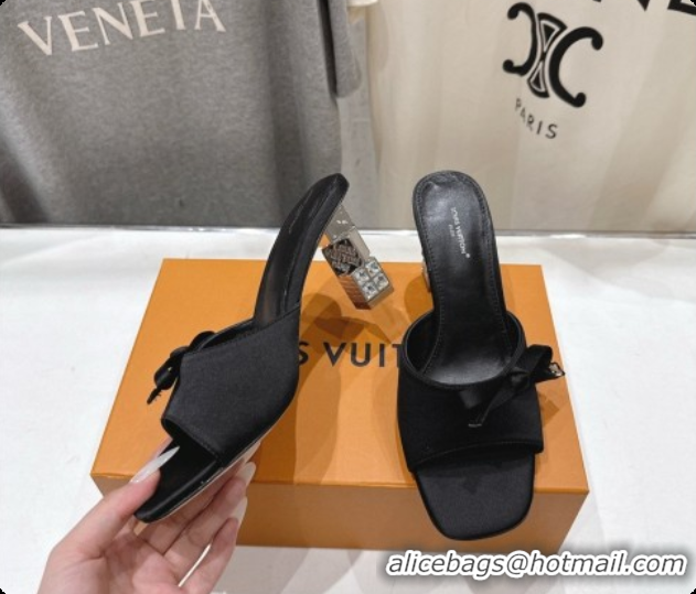 Duplicate Louis Vuitton LV Cube Mule in Black Satin Pre-Fall 6073041 2026