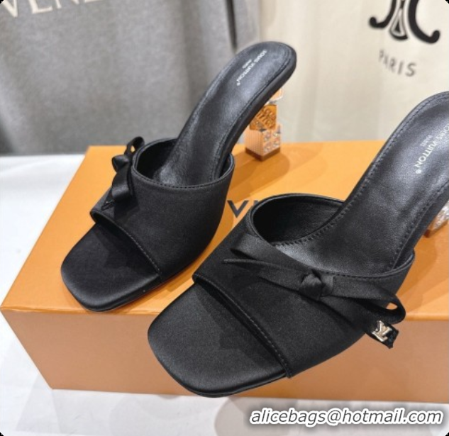 Duplicate Louis Vuitton LV Cube Mule in Black Satin Pre-Fall 6073041 2026