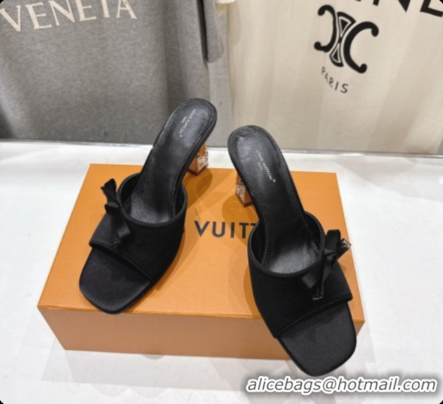 Duplicate Louis Vuitton LV Cube Mule in Black Satin Pre-Fall 6073041 2026