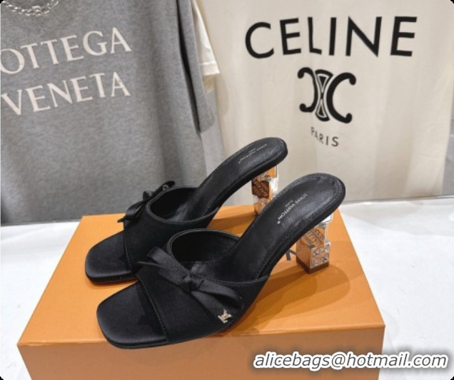 Duplicate Louis Vuitton LV Cube Mule in Black Satin Pre-Fall 6073041 2026