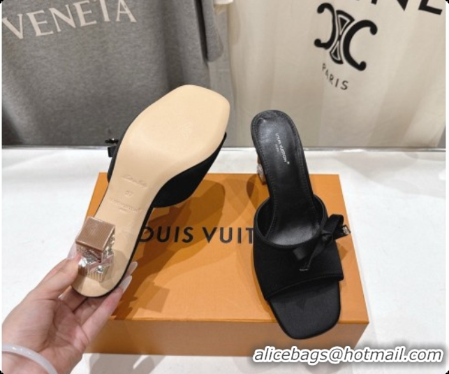 Duplicate Louis Vuitton LV Cube Mule in Black Satin Pre-Fall 6073041 2026