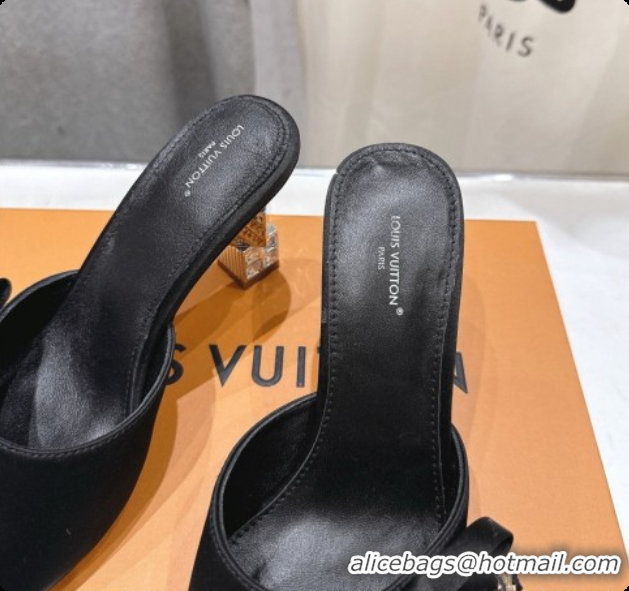 Duplicate Louis Vuitton LV Cube Mule in Black Satin Pre-Fall 6073041 2026