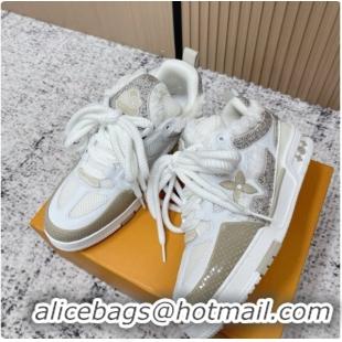 Buy Discount Louis Vuitton LV Skate Sneaker in Beige Mix of Materials LV073042 White 2026