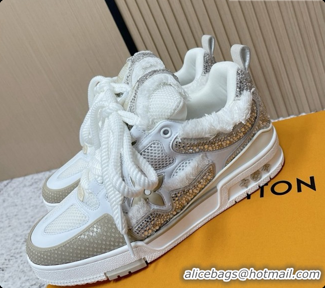 Buy Discount Louis Vuitton LV Skate Sneaker in Beige Mix of Materials LV073042 White 2026