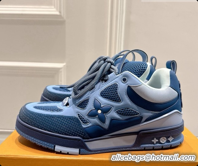 Stylish Louis Vuitton LV Skate Sneaker in Beige Mix of Materials LV073043 Blue 2026