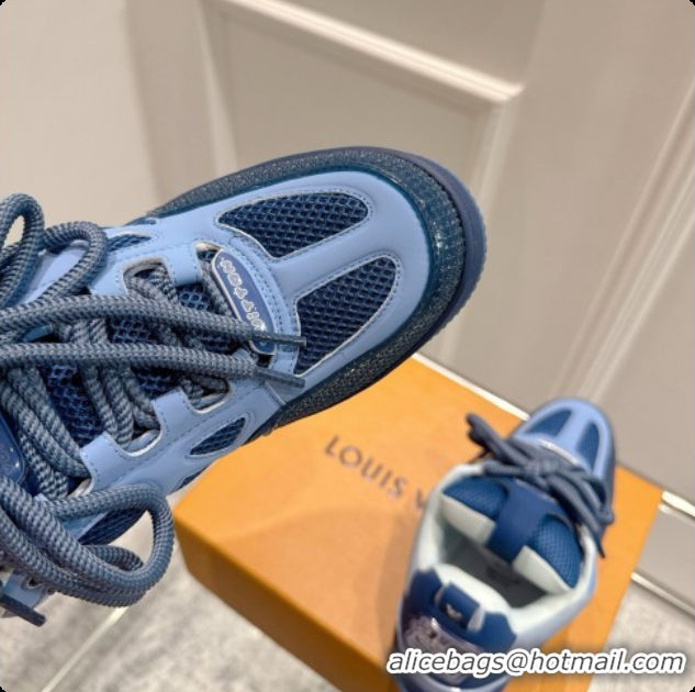 Stylish Louis Vuitton LV Skate Sneaker in Beige Mix of Materials LV073043 Blue 2026