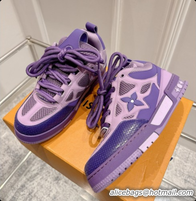Good Product Louis Vuitton LV Skate Sneaker in Beige Mix of Materials LV073044 Purple 2026