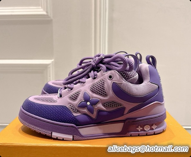 Good Product Louis Vuitton LV Skate Sneaker in Beige Mix of Materials LV073044 Purple 2026