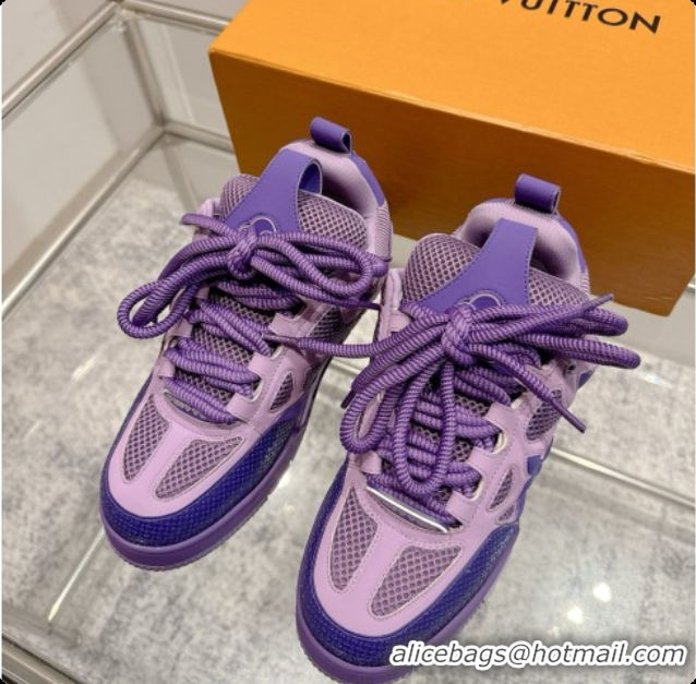 Good Product Louis Vuitton LV Skate Sneaker in Beige Mix of Materials LV073044 Purple 2026