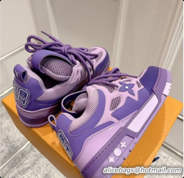 Good Product Louis Vuitton LV Skate Sneaker in Beige Mix of Materials LV073044 Purple 2026