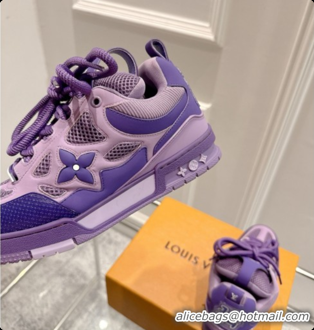 Good Product Louis Vuitton LV Skate Sneaker in Beige Mix of Materials LV073044 Purple 2026