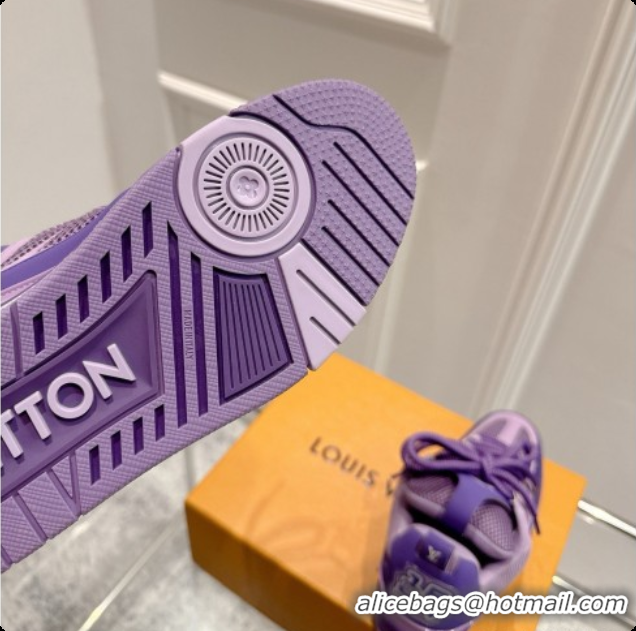 Good Product Louis Vuitton LV Skate Sneaker in Beige Mix of Materials LV073044 Purple 2026