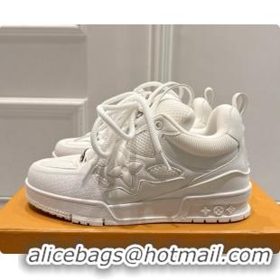 Perfect Louis Vuitton LV Skate Sneaker in Beige Mix of Materials LV073045 White 2026