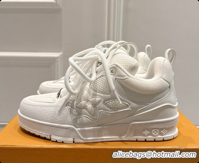 Perfect Louis Vuitton LV Skate Sneaker in Beige Mix of Materials LV073045 White 2026