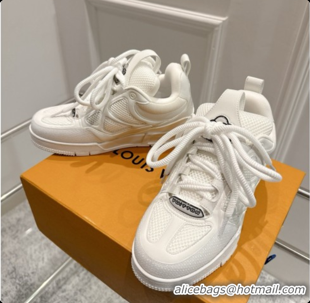 Perfect Louis Vuitton LV Skate Sneaker in Beige Mix of Materials LV073045 White 2026