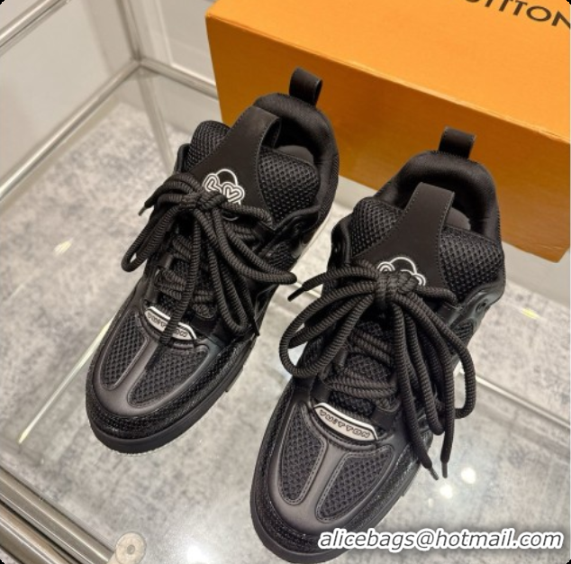 Sophisticated Louis Vuitton LV Skate Sneaker in Beige Mix of Materials LV073047 Black 2026