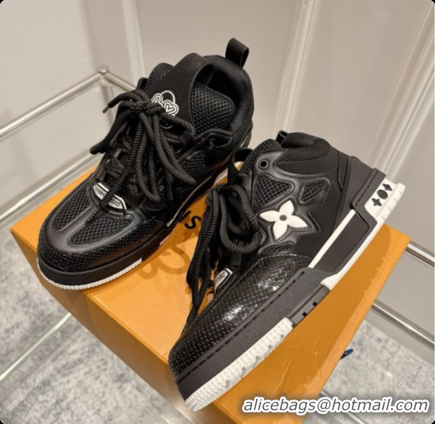 Sophisticated Louis Vuitton LV Skate Sneaker in Beige Mix of Materials LV073047 Black 2026