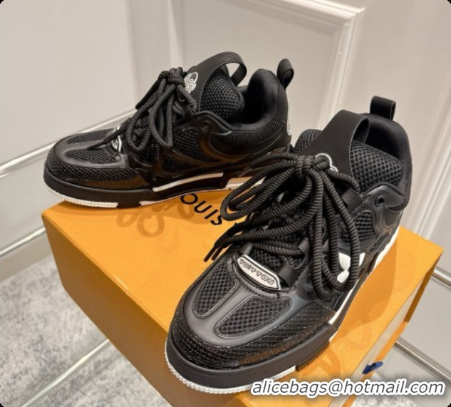 Sophisticated Louis Vuitton LV Skate Sneaker in Beige Mix of Materials LV073047 Black 2026