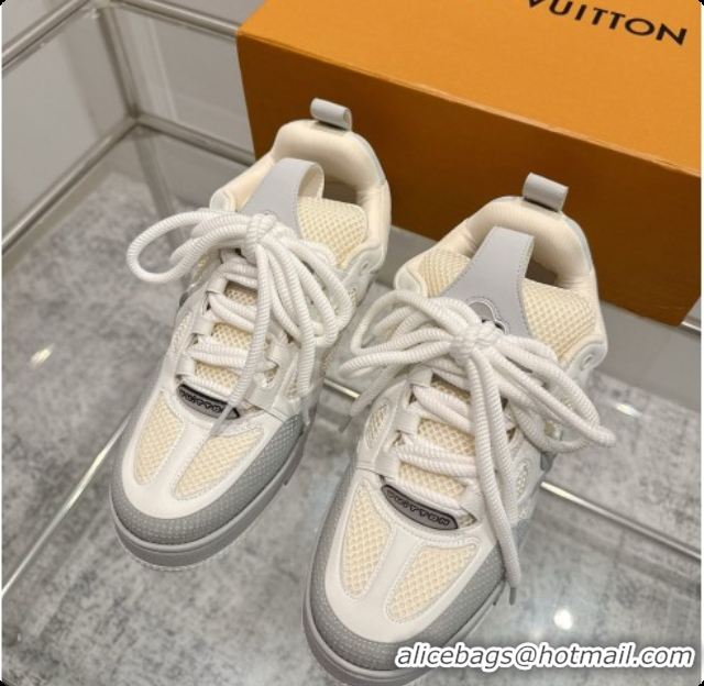 Stylish Louis Vuitton LV Skate Sneaker in Beige Mix of Materials LV073048 Beige/Grey 2026