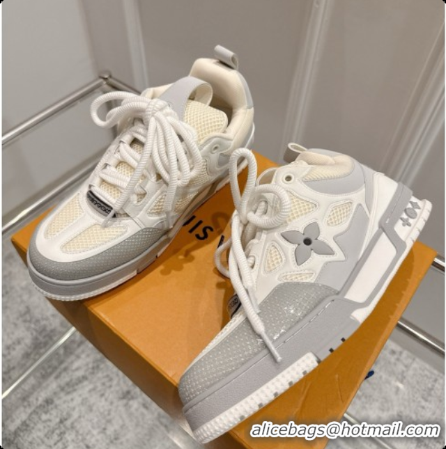 Stylish Louis Vuitton LV Skate Sneaker in Beige Mix of Materials LV073048 Beige/Grey 2026