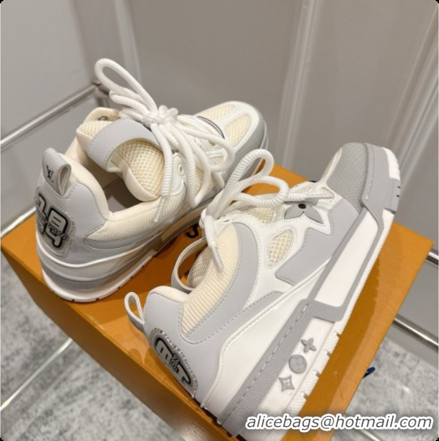 Stylish Louis Vuitton LV Skate Sneaker in Beige Mix of Materials LV073048 Beige/Grey 2026