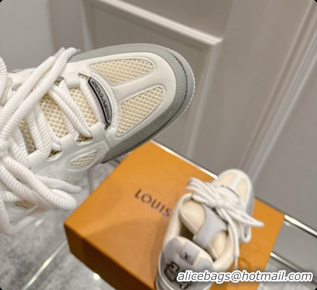 Stylish Louis Vuitton LV Skate Sneaker in Beige Mix of Materials LV073048 Beige/Grey 2026