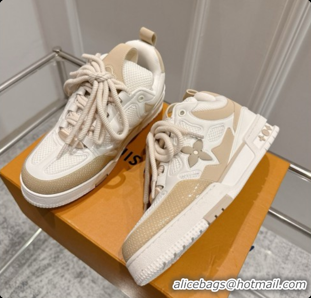 Charming Louis Vuitton LV Skate Sneaker in Beige Mix of Materials LV073049 Beige 2026