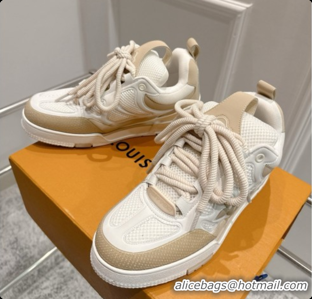 Charming Louis Vuitton LV Skate Sneaker in Beige Mix of Materials LV073049 Beige 2026