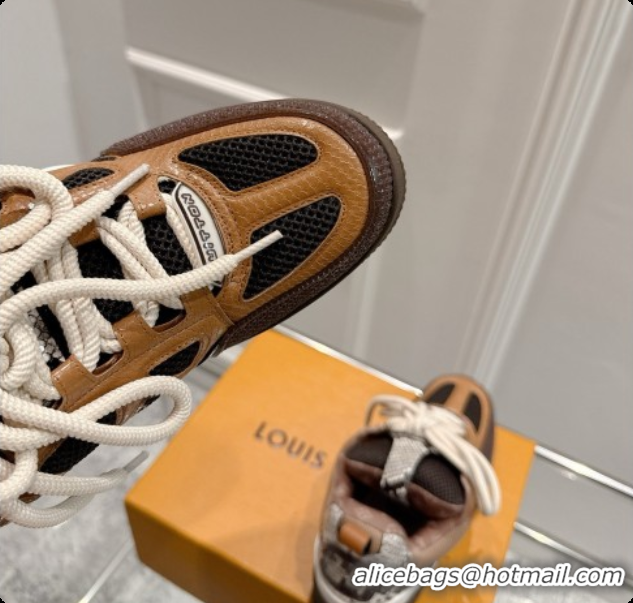 Sophisticated Louis Vuitton LV Skate Sneaker in Beige Mix of Materials LV073050 Brown 2026