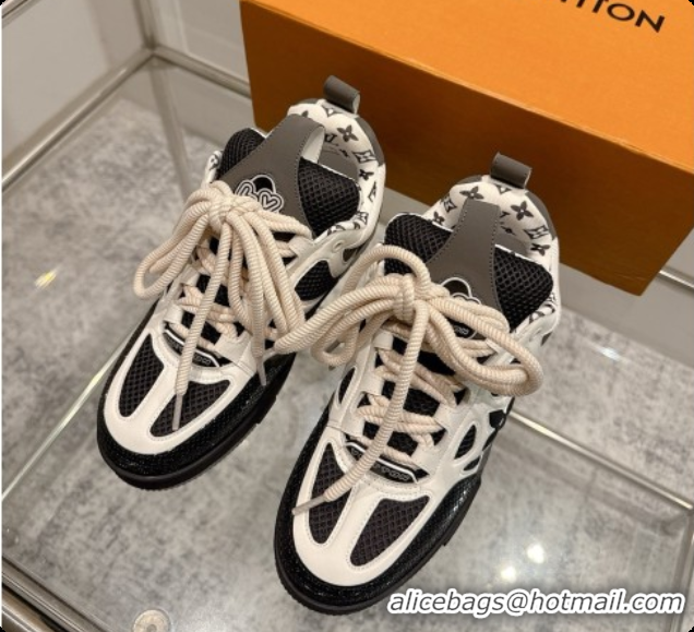 Best Grade Louis Vuitton LV Skate Sneaker in Beige Mix of Materials LV073051 Black/White 2026