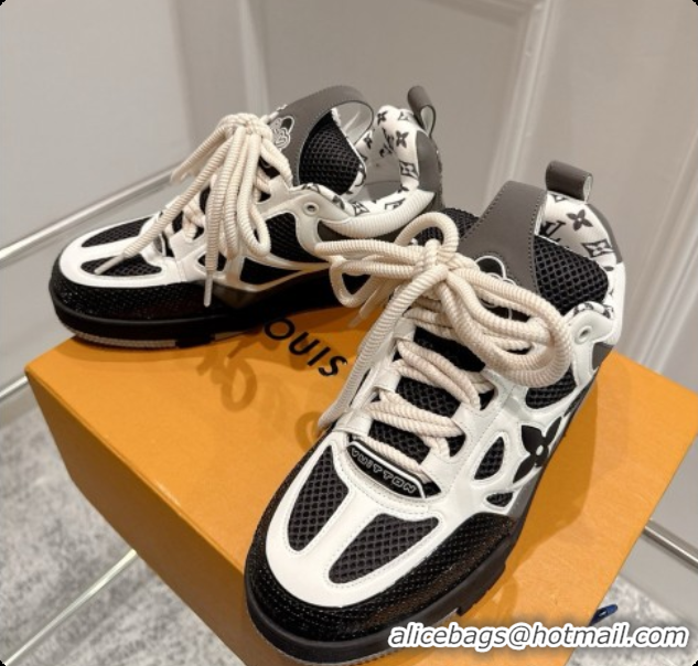 Best Grade Louis Vuitton LV Skate Sneaker in Beige Mix of Materials LV073051 Black/White 2026