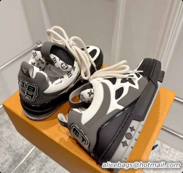 Best Grade Louis Vuitton LV Skate Sneaker in Beige Mix of Materials LV073051 Black/White 2026