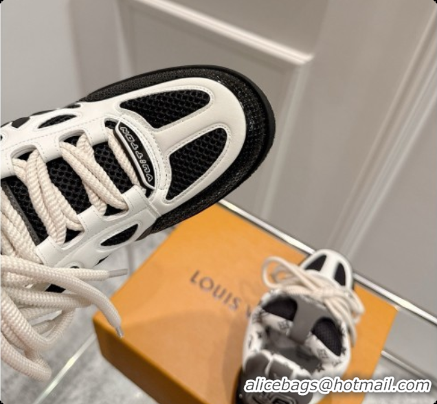Best Grade Louis Vuitton LV Skate Sneaker in Beige Mix of Materials LV073051 Black/White 2026