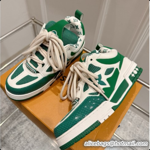 Perfect Louis Vuitton LV Skate Sneaker in Beige Mix of Materials LV073052 Green 2026