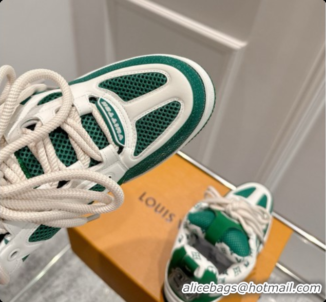 Perfect Louis Vuitton LV Skate Sneaker in Beige Mix of Materials LV073052 Green 2026