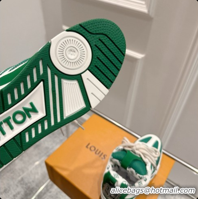 Perfect Louis Vuitton LV Skate Sneaker in Beige Mix of Materials LV073052 Green 2026