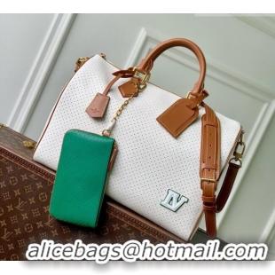 Well Crafted Louis Vuitton Speedy P9 Bandoulière 40 Bag in White Calfskin Leather M29330 2026