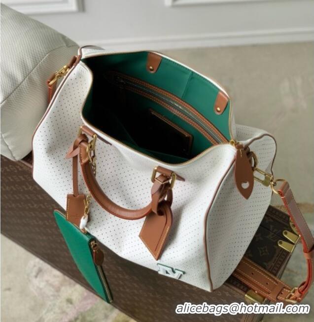 Well Crafted Louis Vuitton Speedy P9 Bandoulière 40 Bag in White Calfskin Leather M29330 2026