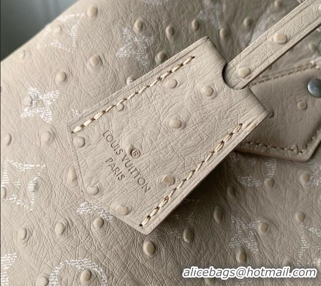 Top Grade Louis Vuitton Speedy P9 Bandoulière 25 Bag in Ostrich Pattern Calfskin M24426 Grey 2026