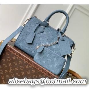 Top Design Louis Vuitton Speedy P9 Bandoulière 25 Bag in Ostrich Pattern Calfskin M24426 Blue 2026