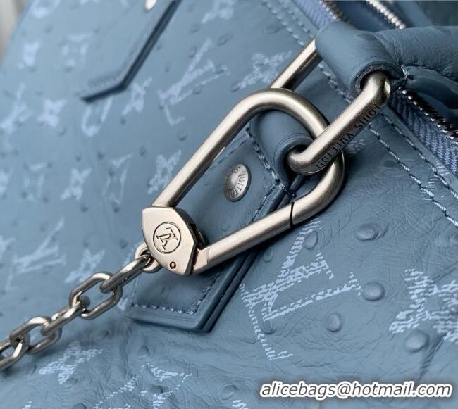 Top Design Louis Vuitton Speedy P9 Bandoulière 25 Bag in Ostrich Pattern Calfskin M24426 Blue 2026