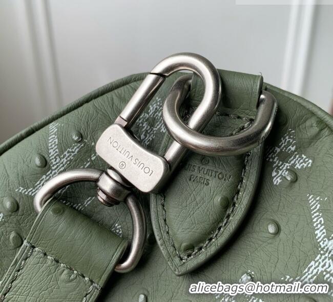 Buy Cheap Louis Vuitton Speedy P9 Bandoulière 25 Bag in Ostrich Pattern Calfskin M24426 Green 2026