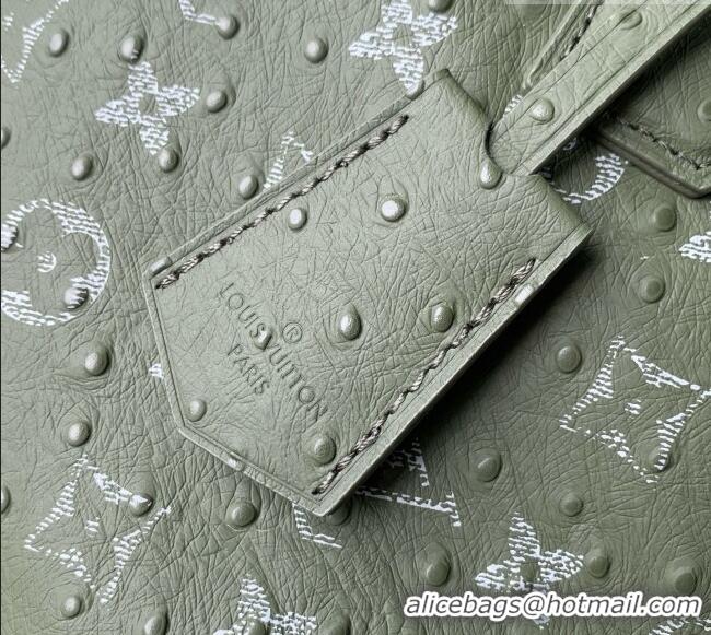 Buy Cheap Louis Vuitton Speedy P9 Bandoulière 25 Bag in Ostrich Pattern Calfskin M24426 Green 2026