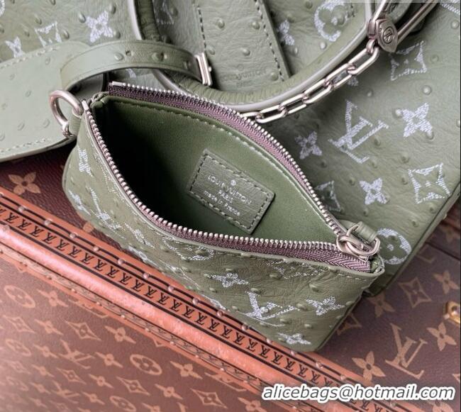 Buy Cheap Louis Vuitton Speedy P9 Bandoulière 25 Bag in Ostrich Pattern Calfskin M24426 Green 2026