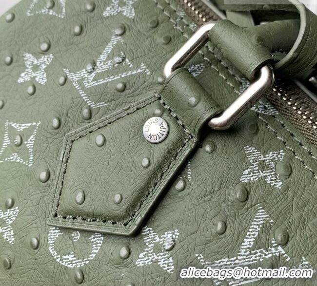 Buy Cheap Louis Vuitton Speedy P9 Bandoulière 25 Bag in Ostrich Pattern Calfskin M24426 Green 2026