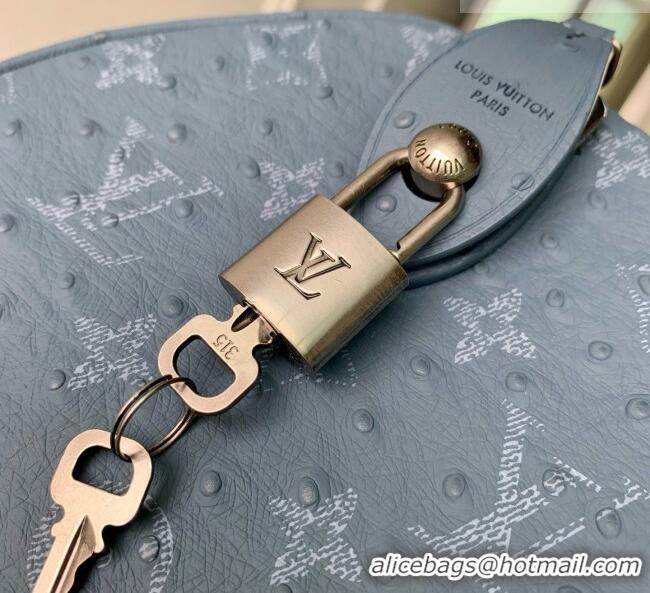Good Taste Louis Vuitton Speedy P9 Bandoulière 30 Bag in Ostrich Pattern Calfskin M24426 Blue 2026