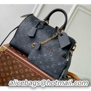 Best Grade Louis Vuitton Speedy P9 Bandoulière 30 Bag in Ostrich Pattern Calfskin M24426 Black 2026
